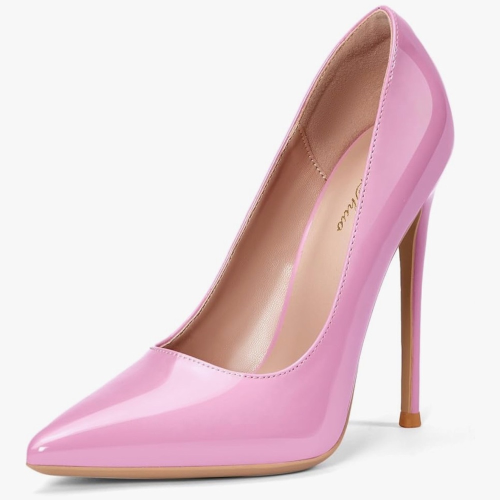 Chic Pink Patent Leather Heels